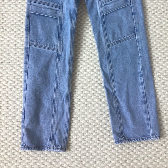 Agolde Women Sz 25 Cooper Cargo Denim Jean High Rise Light Wash Straight Zip 27” - Picture 7 of 9